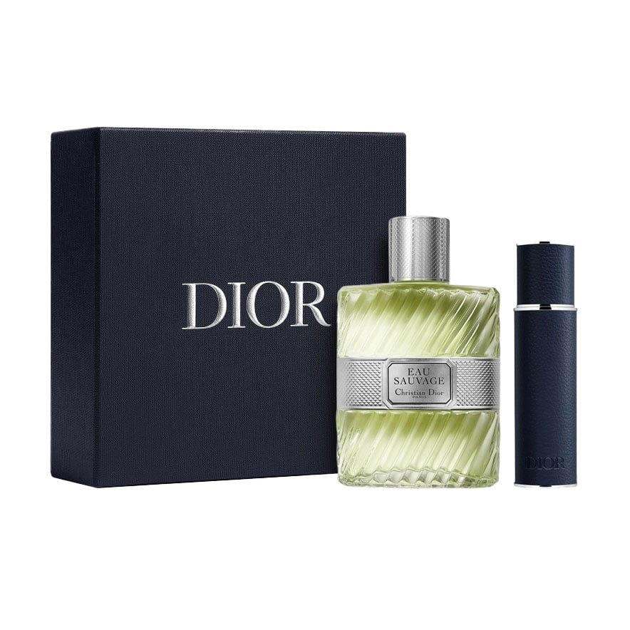 Парфумований набір чоловічий Dior Eau Sauvage Refillable (туалетна вода, 100 мл + туалетна вода, 10 мл)
